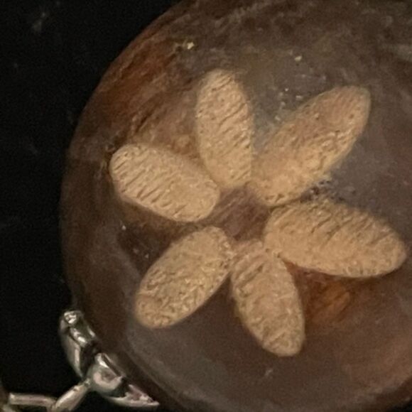 25” Bohemian wood, mixed ceramic, large nugget, beaded necklace w/3” extender - Picture 6 of 13